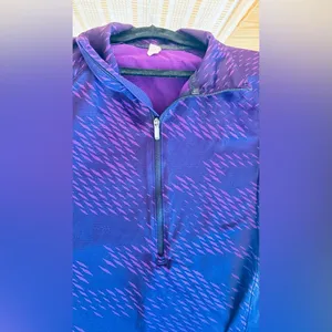 Under Armour dark purple sports athletic breathable jersey stretch top shirt szM thumbnail 9