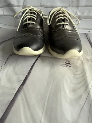 Cole Haan Zero Grand Women's Grey Metallic Wingtip Sneakers with White Soles thumbnail 2