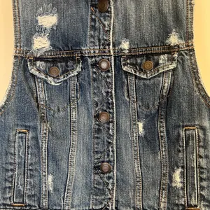 American Eagle Y2K Distressed Denim Vest Medium‎ 2008 thumbnail 4
