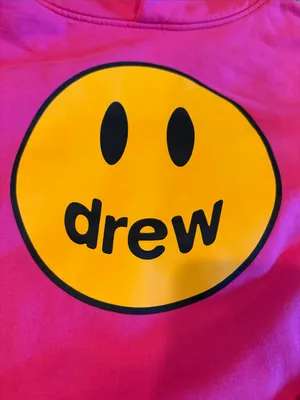 Drew House Hot Pink Oversized Hooded Sweatshirt XS thumbnail 2