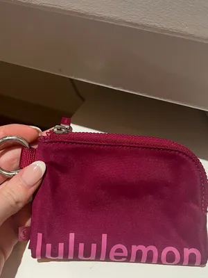 lululemon athletica Hot Pink Clippable Card Pouch thumbnail 4