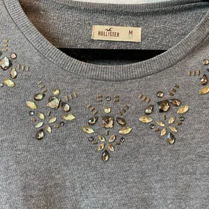 Hollister Gray Rhinestone Sweatshirt | Size M thumbnail 4