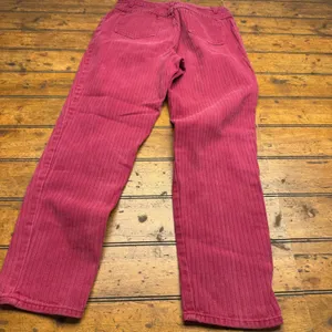 Forenza Women's reddish‎ Pink Pinstripe Corduroy Pants High Waisted Straight Leg thumbnail 8