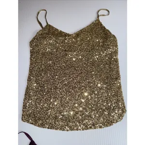 The Limited Sequin Sparkle Purple & Gold Shoulder Strap‎ Womens Tank Top S thumbnail 6