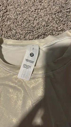 Lululemon Gold Cropped Tee thumbnail 2