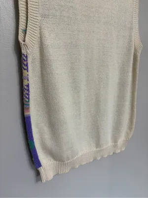 Vintage Jantzen Classics Hand Embroidered Grandmacore Sweater Vest - Size M thumbnail 7