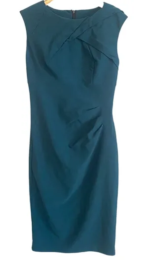 Voodoo Vixen Dress Womens Sz Medium Teal Cocktail Occcasion Retro Business thumbnail 1