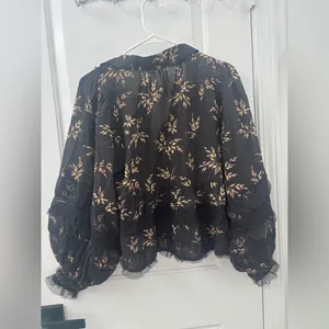 Anthropologie ruffled v neck popover blouse thumbnail 8
