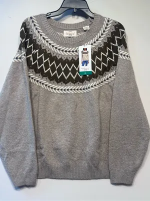 Weatherproof VintageTraditional fairisle raglan crewneck sweater Tweed yarn thumbnail 1