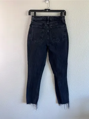 Abercrombie and Fitch Women's High Rise Mom Jeans Curve Love Distressed Black‎ thumbnail 3