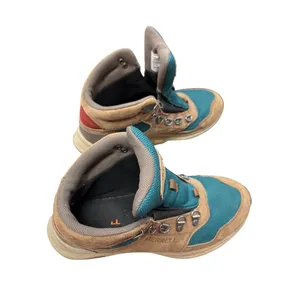 Merrell Vibram wms brown green waterproof hiking ankle boots sz 8 SKU 9971 thumbnail 4