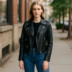 NWOT Steve Madden Jacket Faux Vegan Leather Moto Biker Black XS thumbnail 2
