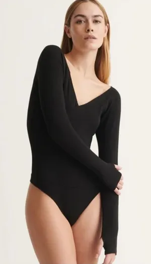 Skin Nora Faux Wrap Textured Bodysuit Size 1 / Small thumbnail 1