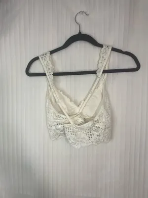 aerie Cream Crochet Lace Bralette thumbnail 4
