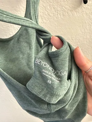 Beyond Yoga Spacedye Green Cross-Back Tank Size XS Pickleball Hiking Pilates thumbnail 5