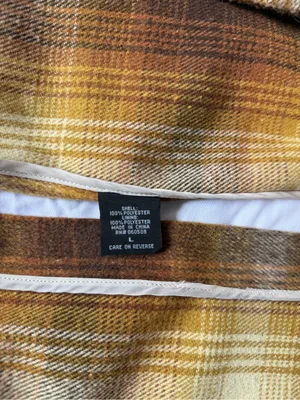 Angie Yellow and Brown Plaid Trench Coat thumbnail 4