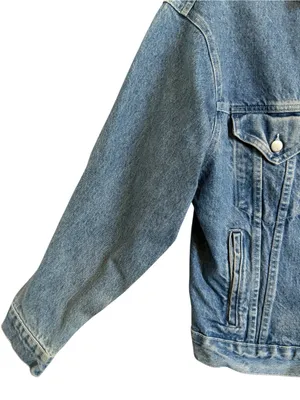 Vintage Disney Channel Mickey Mouse Logo Denim Jean Jacket USA Made Size Medium thumbnail 5