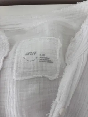 American Eagle Aerie linen button down top thumbnail 2