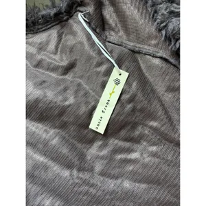 NWT Uncle Frank Faux Fur Vest XL Brown Shaggy Boho Glam‎ Open Front thumbnail 2