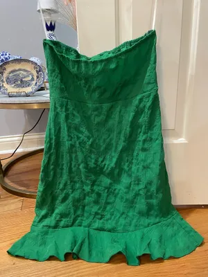 Shein green bathing suit cover up strapless size S thumbnail 1