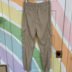 Faherty Arlie Day Cargo Linen Blend Pants in Safari Khaki Tan - Sz S 💚🎀 thumbnail 12