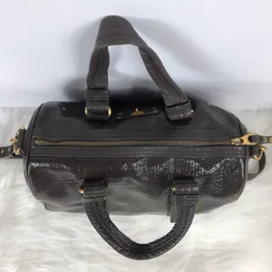 Marc by Marc Jacobs Leather Bag Totally Turnlock Shifty Satchel Gray Purse XBody thumbnail 5