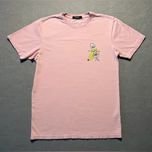 Bananas Monkey Graphic T Shirt Womens Small Pink Streetwear Tee Cotton thumbnail 1