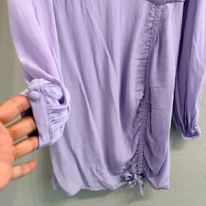 L'Academie The Pearl Mini Dress XS Lavender Ruched Soft Girl Coquette Feminine thumbnail 6
