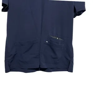 Koi Womens‎ Scrub Top XL Navy Stretch Utility Pockets Workwear Medical Nurse thumbnail 4