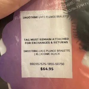 Fabletics Yitty Smoothing Lace Plunge Bralette Black thumbnail 4
