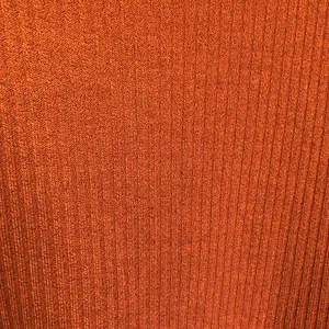 Rust Orange Ribbed Cropped Sweatshirt and Jogger Set Size M Size M thumbnail 9