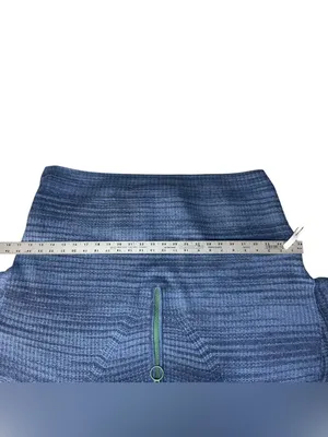 Aerie Women’s Large Blue Marled Knit Quarter Zip Oversized Wool Blend Sweater thumbnail 5