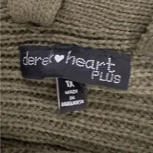 Olive‎ Green Long Cardigan Granola Goblin Grunge Whimsigoth Baggy Boho Cozy IX thumbnail 3