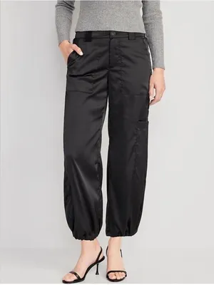 Old Navy Satin Cargo Jogger Pants Size 14 NWT thumbnail 12