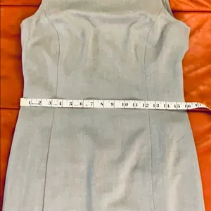 Calvin Klein gray sleeveless belted dress. thumbnail 12
