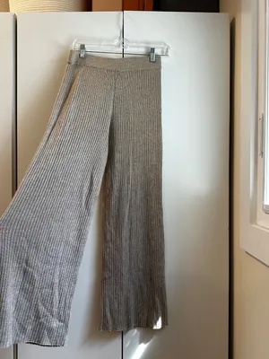 WIDE-LEG RIB-KNIT PANTS thumbnail 2