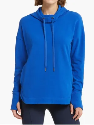 Sweaty Betty Escape Luxe Fleece Hoodie size XS in color lightening blue thumbnail 1