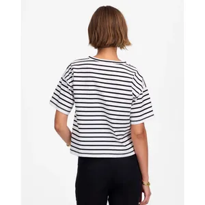 Madewell Everyday Boxy Crop Tee Short Striped Cotton White Relaxed XXS NWT thumbnail 4