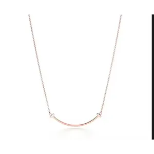 Boutique Rose Gold Filled K18 Curve Bar Necklace, Minimalist Chain Pendant,‎ 16-18” thumbnail 9