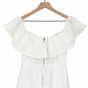 Reformation Baela Linen Dress White Size 8 NWT thumbnail 7