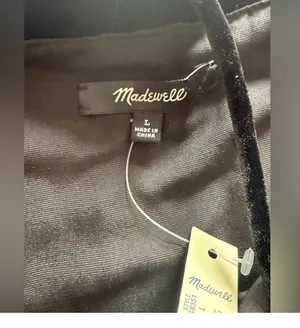 Madewell Black Velvet Ruffle-Trim Spaghetti-Strap Mini Dress thumbnail 4