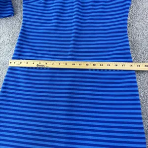Lilly Pulitzer Alden Flutter Sleeve Shift Dress Womens M Blue Striped Resortwear thumbnail 8