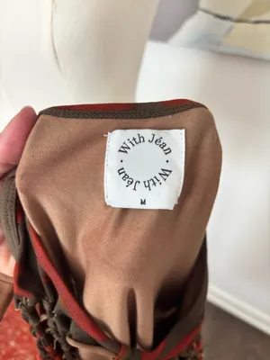 With Jean, red and olive cut out mini dress thumbnail 5