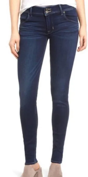 Hudson Women's Dark Blue Collin Mid-Rise Skinny Jean - Size 30 thumbnail 1