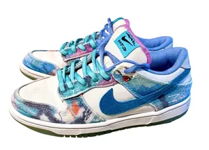 Nike x Futura Laboratories SB Dunk Low “ Bleached Aqua” Sneakers Size 7 Women thumbnail 1