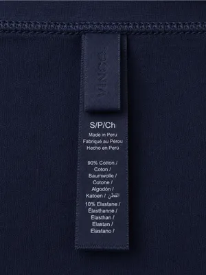 SKIMS Navy Blue Square Neck Cap Sleeve Basic Essential Luxury Y2K Tee Small thumbnail 6