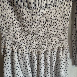 Princess Polly Mini‎ Dress Womens Sz 0 White Floral Milkmaid Smocked Cottagecore thumbnail 6