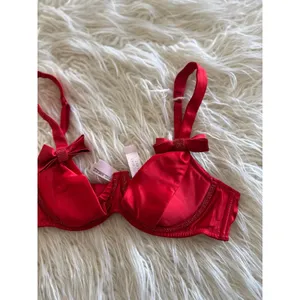Victoria’s Secret Dream Angels Twinkle Bows Satin Bra Bright Vermillion Small thumbnail 7