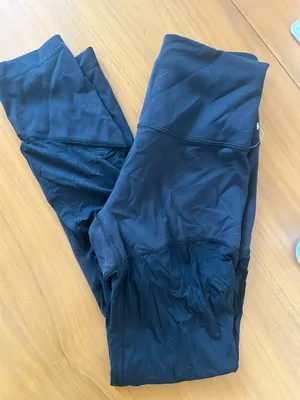 NWOT Lululemon Black Leggings With Mesh (Wunder Train Mesh HR Tight 25”) thumbnail 3