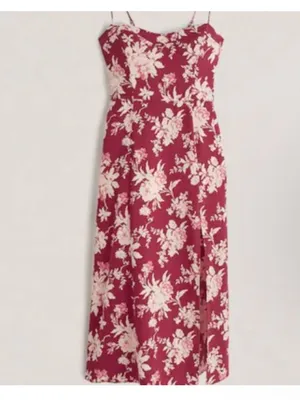 Abercrombie & Fitch high slit Midi Dress thumbnail 3